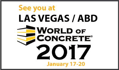 World of Concrete 2017 – Las Vegas Stop By And Meet Us At North Hall, Booth N647