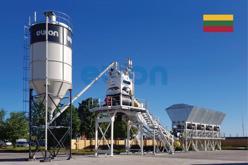 ELKON объявляет об очередном успешном дистанционном запуске бетонного завода в Литве