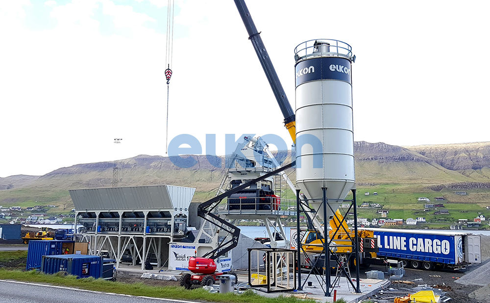 ELKON's 120 m³/h Compact Concrete Mixing Plant at the North Atlantic