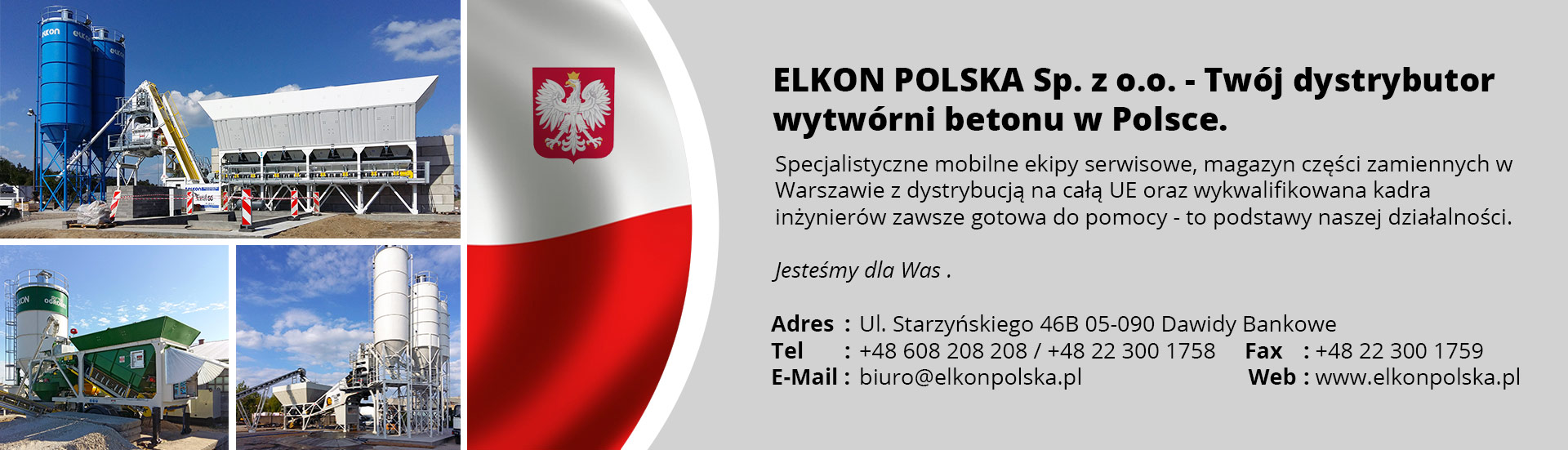 ELKON POLSKA Sp. z o.o.  - Twój dystrybutor wytwórni betonu w Polsce. 