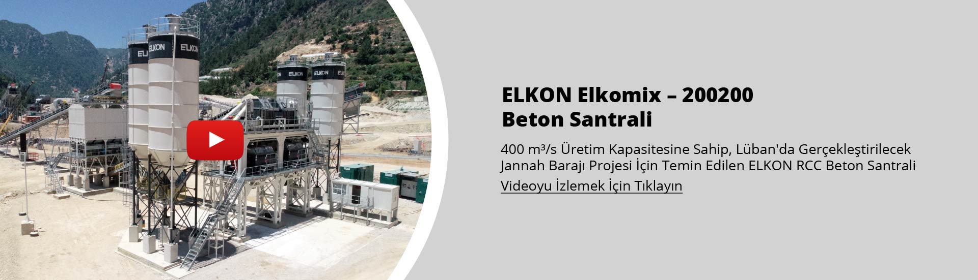 Lübnan’da Yapılacak Cennet Barajı İçin 400 m³/s Kapasiteli ELKON Beton Santrali